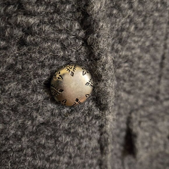 Marisol Gray Wool Blend Silver Button Made In Italy Sweater Blazer Size L - Picture 4 of 6